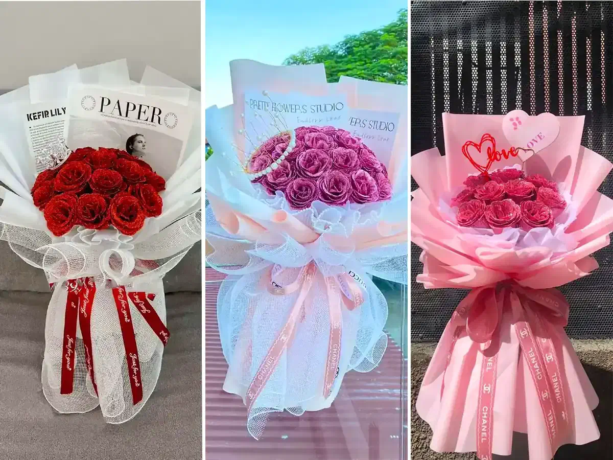 گل روبانی.روبان|گل مصنوعی|کرمان, |دیوار