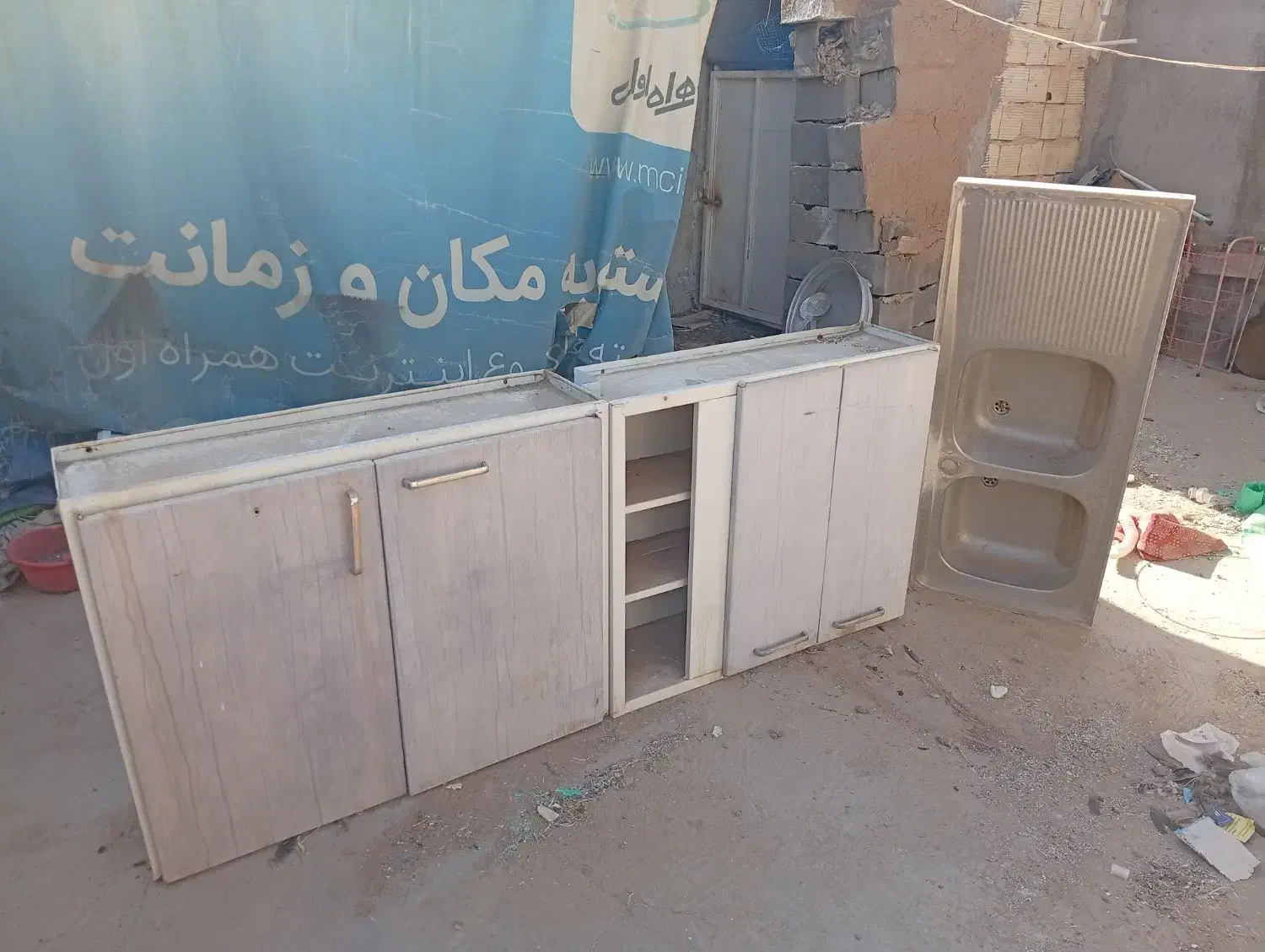 کابینت سالم و سینک دوقلو|مصالح و تجهیزات ساختمان|اشکذر, |دیوار