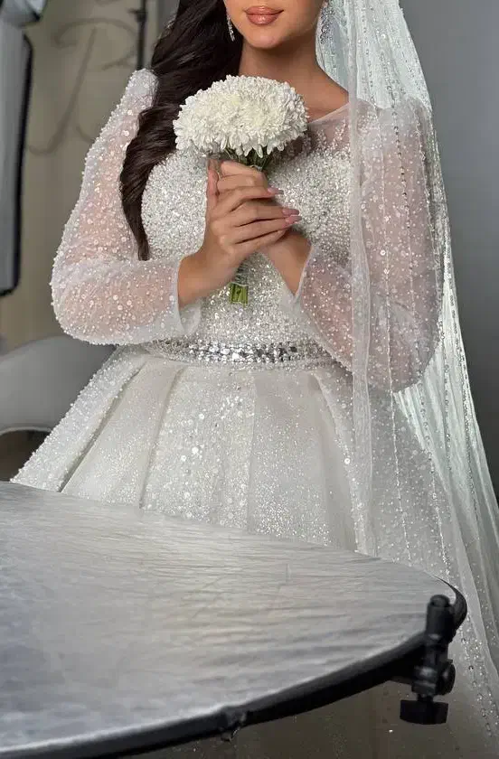 لباس عروس با دامن پرنسسی فول سنگ|لباس|پاکدشت, پاکدشت (مامازند)|دیوار