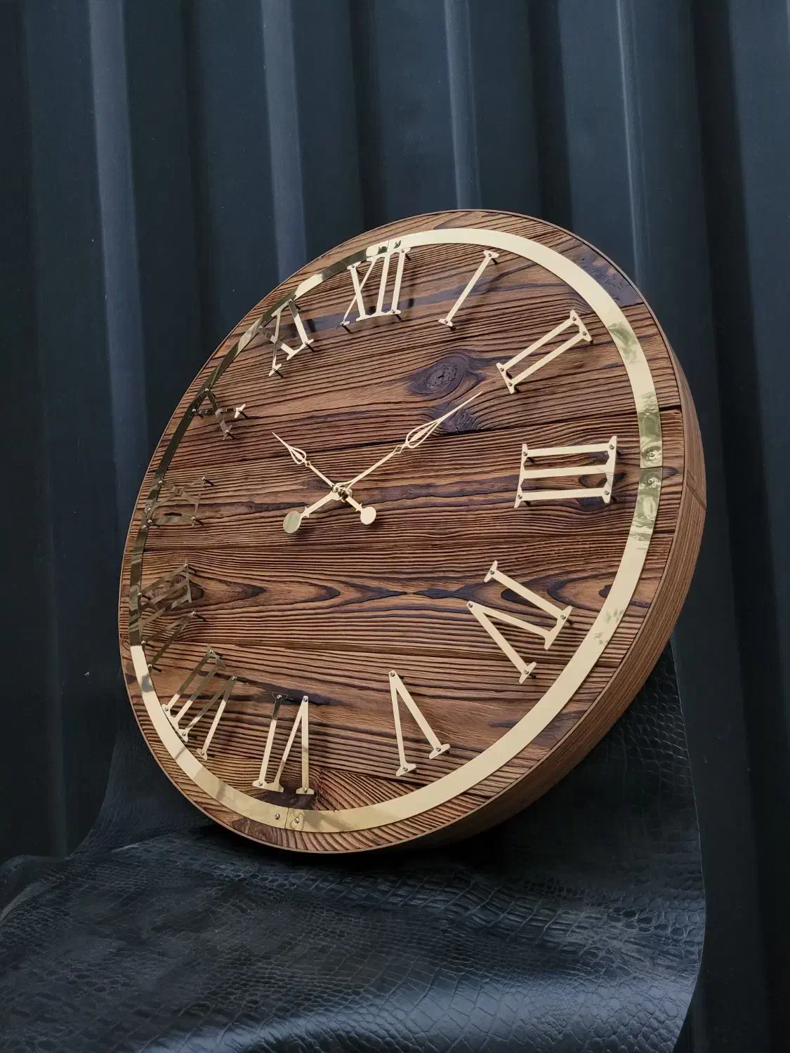 ساعت دیواری چوبی پرطرفدار قطره ۸۰ سانت رنگ عسلی|ساعت دیواری و تزئینی|تهران, آبشار تهران (دریاچه)|دیوار