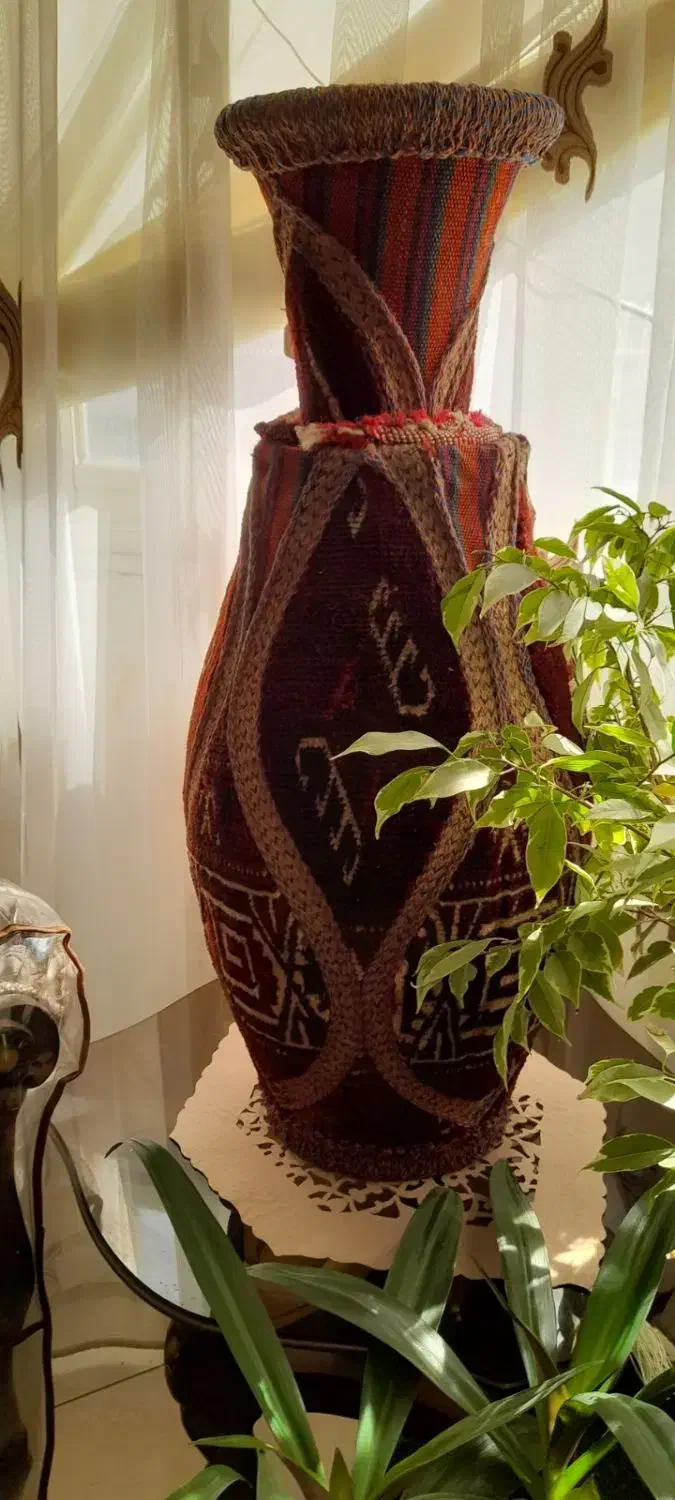 کوزه قدیمی باروکش فرشی|صنایع دستی و سایر لوازم تزئینی|اصفهان, رزمندگان|دیوار