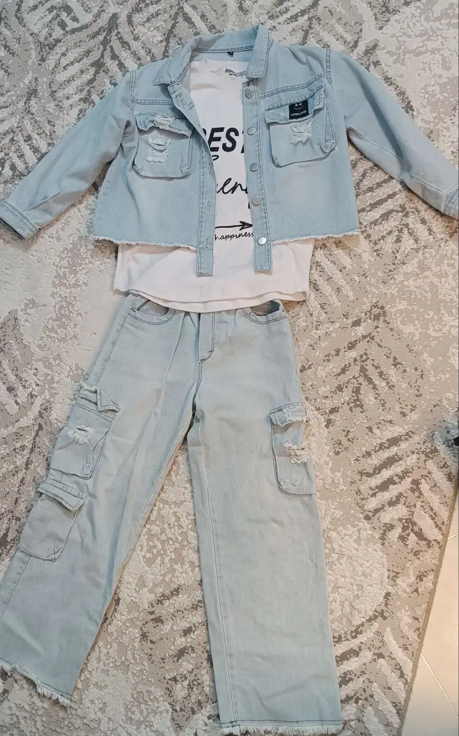 ست لی دخترونه با تیشرت ۵۵۰|کفش و لباس بچه|مشهد, سرافرازان|دیوار