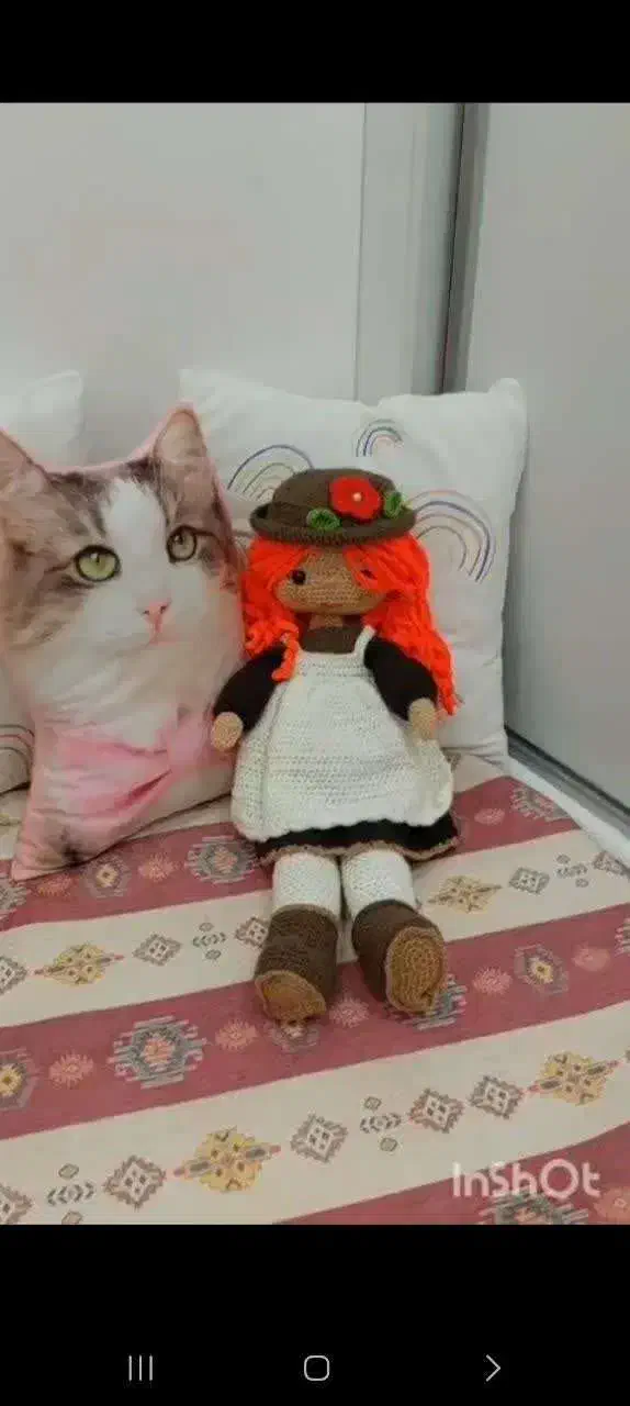 بافت عروسک آنه شرلی|صنایع دستی و سایر لوازم تزئینی|نهبندان, |دیوار