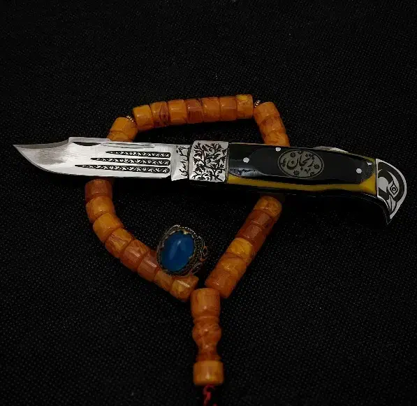 ++ چاقو جیبی ضامندار دست ساز ++|کلکسیون اشیاء عتیقه|رامهرمز, |دیوار