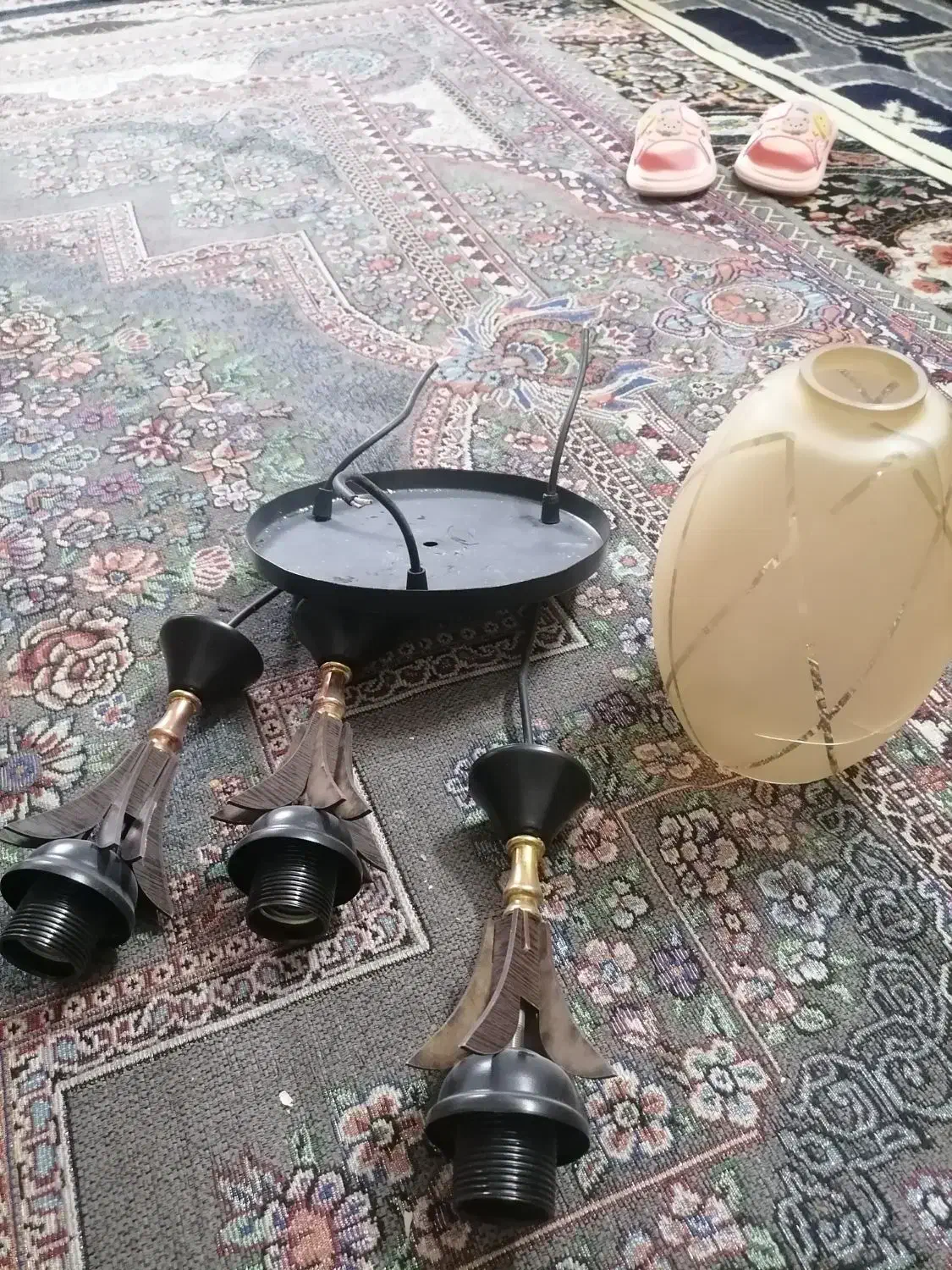 لوستر 3 شاخه|لوستر و چراغ آویز|شیراز, مسلم|دیوار