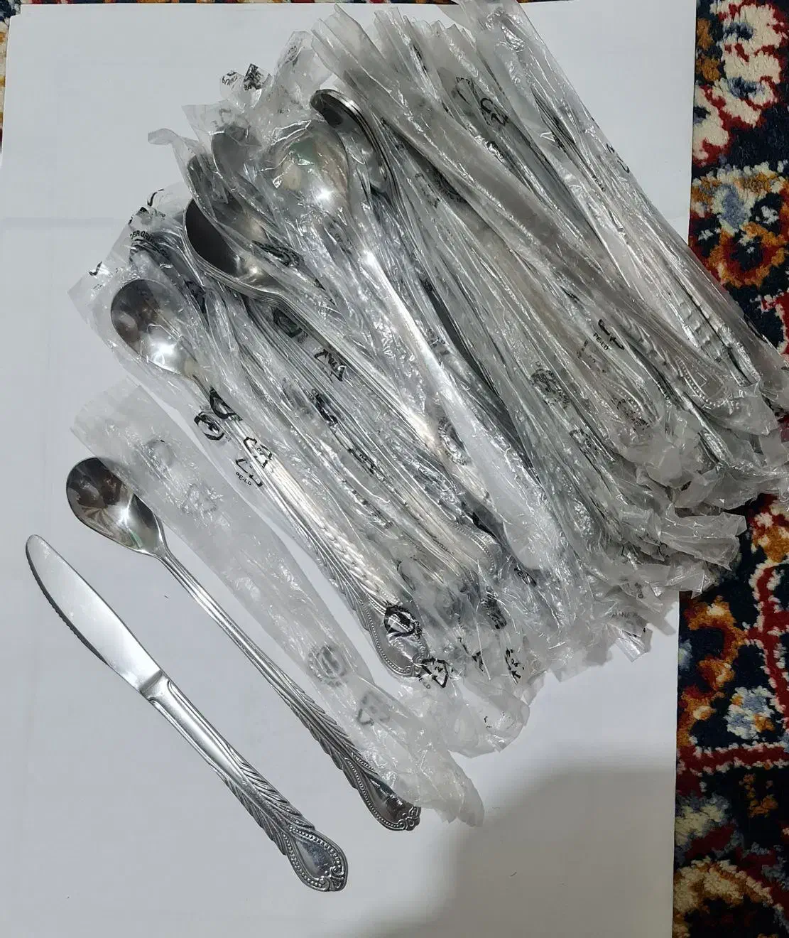 ۲۴ عدد کارد و ۲۴ عدد قاشق شربت خوری استیل نو|ظروف سرو و پذیرایی|فردیس, طالقانی|دیوار