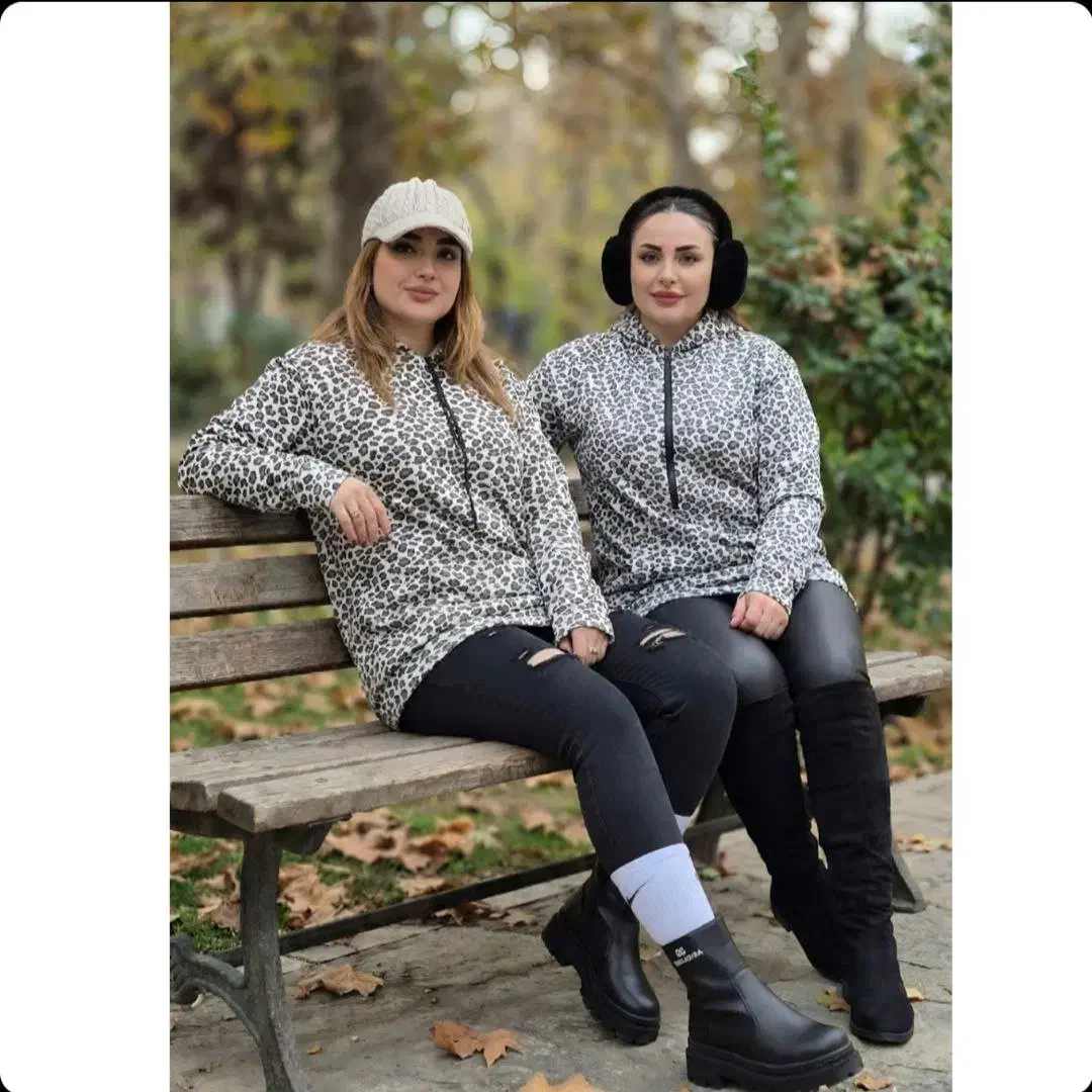 هودی نیم زیپ پلنگی|لباس|قرچک, باقرآباد|دیوار