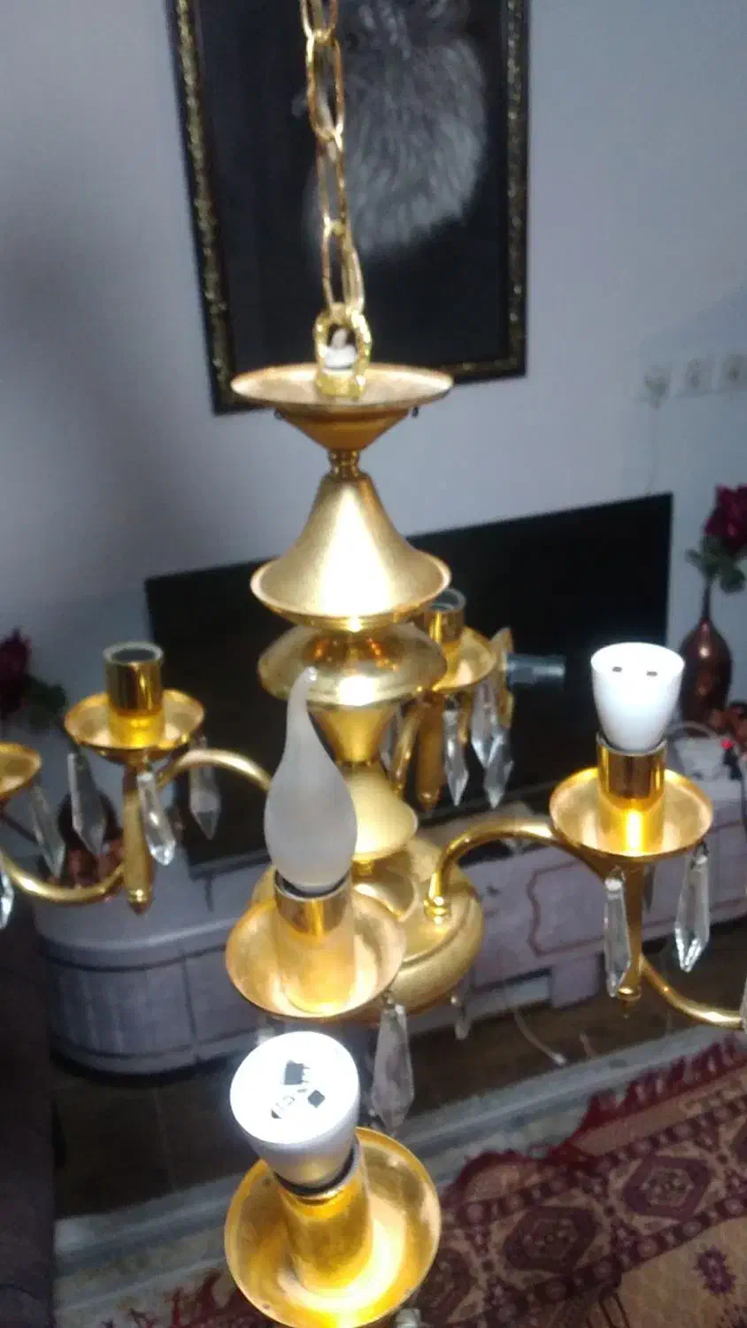 لوستر آب طلا|لوستر و چراغ آویز|اردبیل, |دیوار