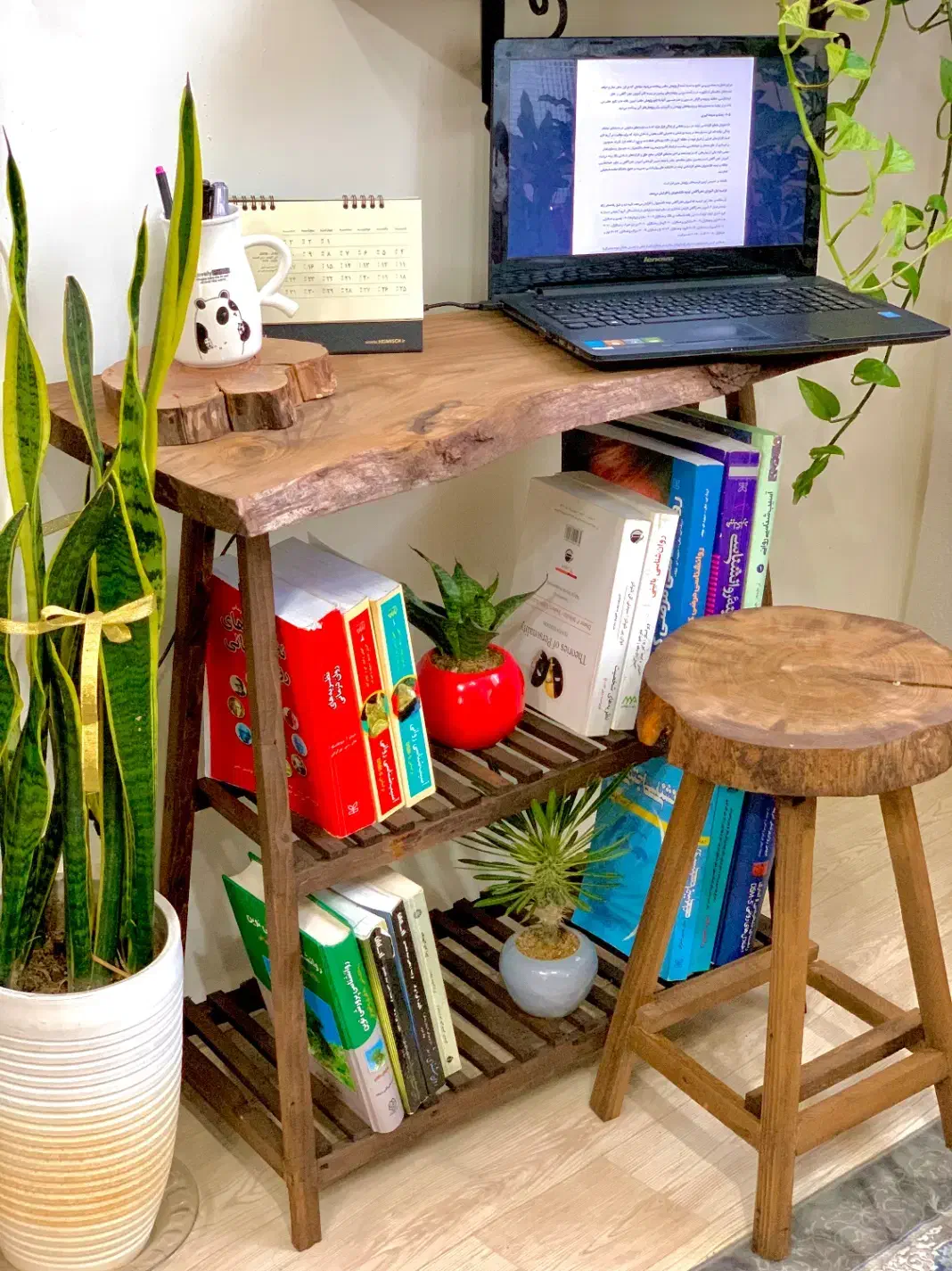 استند چوبی سه طبقه|کتابخانه، شلف، قفسه‌های دیواری|تهران, اتابک|دیوار