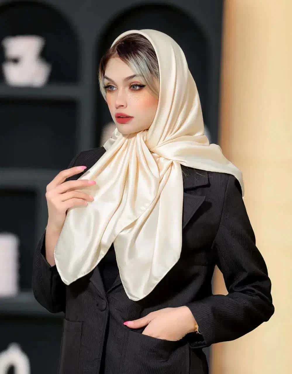 روسری ساتن ابریشم اعلا همراه با 10 تنوع|لباس|خمین, |دیوار