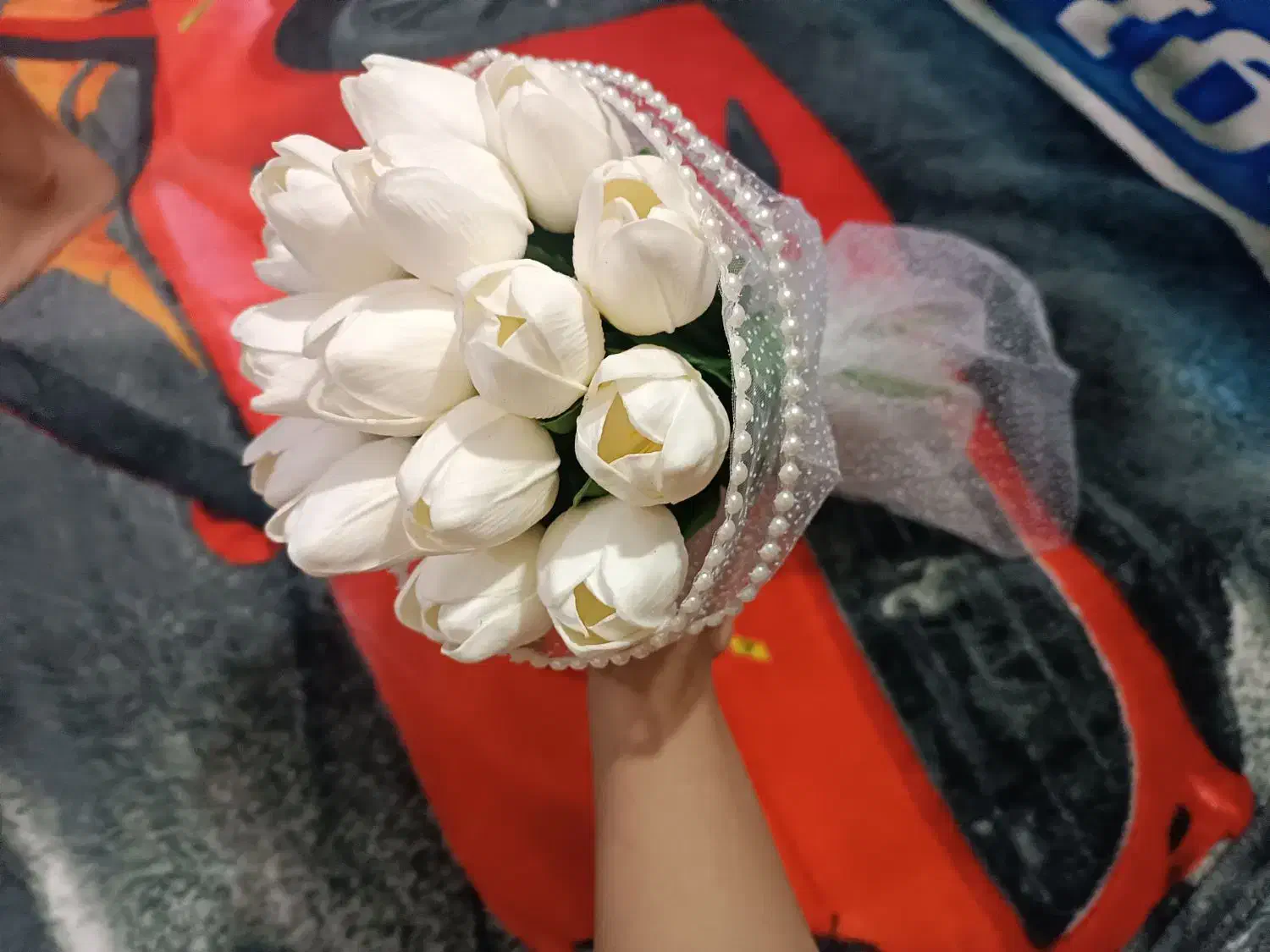 دسته گل عروس|گل مصنوعی|خورموج, |دیوار