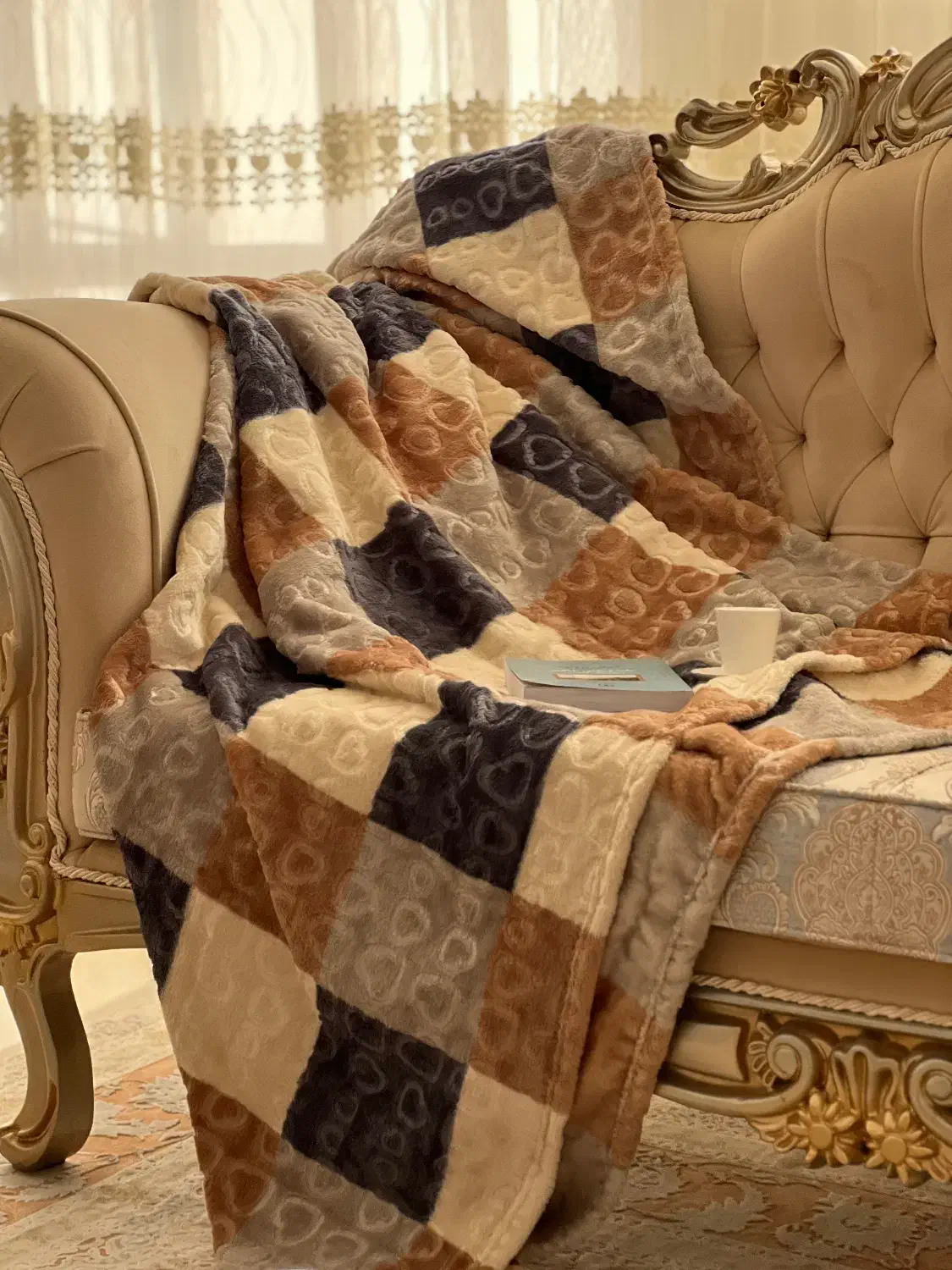 پتو چهارفصل چهارخونه|رختخواب، بالش، پتو|قم, باغ شریفی|دیوار