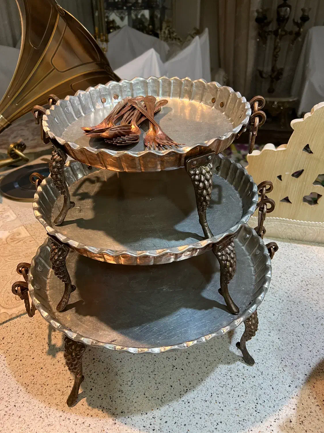 ظرف مسی|ظروف سرو و پذیرایی|تبریز, |دیوار