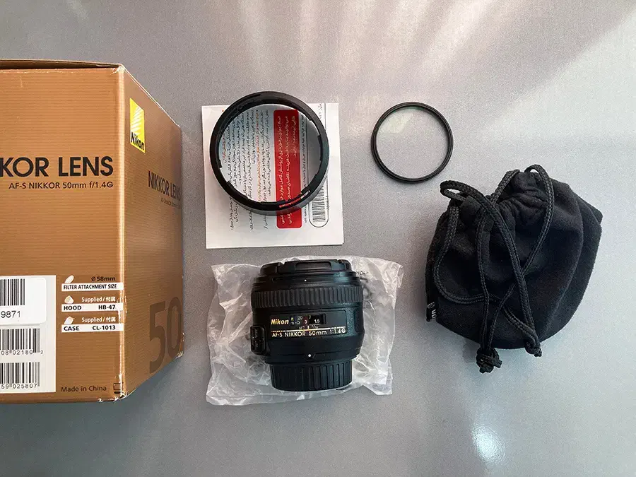 لنز نیکون Nikon 50 f1.4G آنباکس شده|دوربین عکاسی و فیلم‌برداری|رشت, یخسازی|دیوار