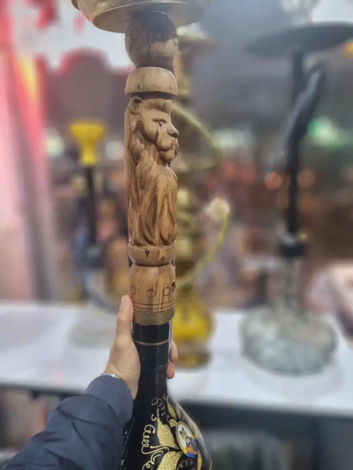 قلیان چوبی رخ شیر|کلکسیون و سرگرمی|الوند, |دیوار