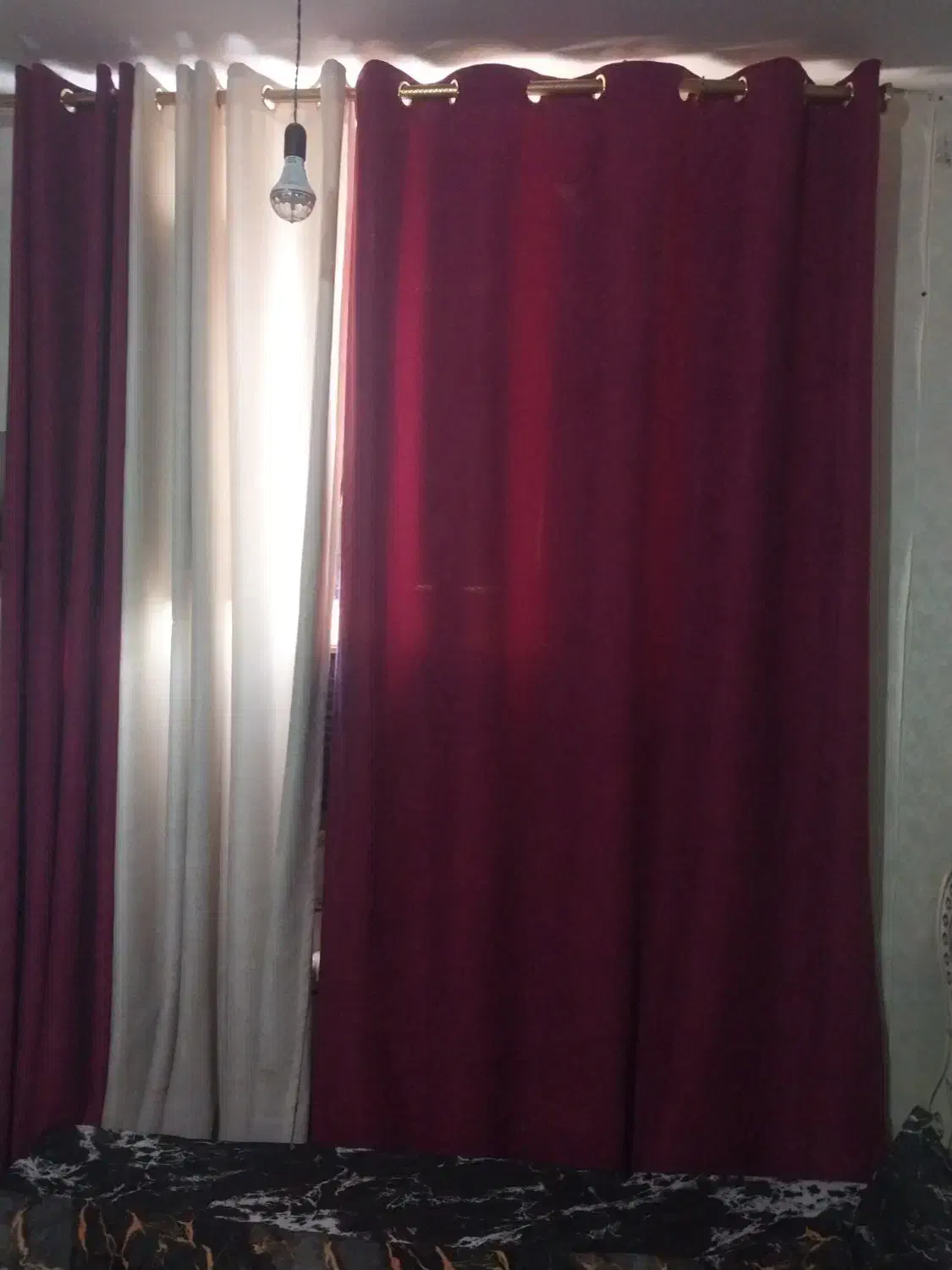 پرده اتاق خواب سالم وتمیز|پرده، رانر، رومیزی|اهواز, سید خلف|دیوار