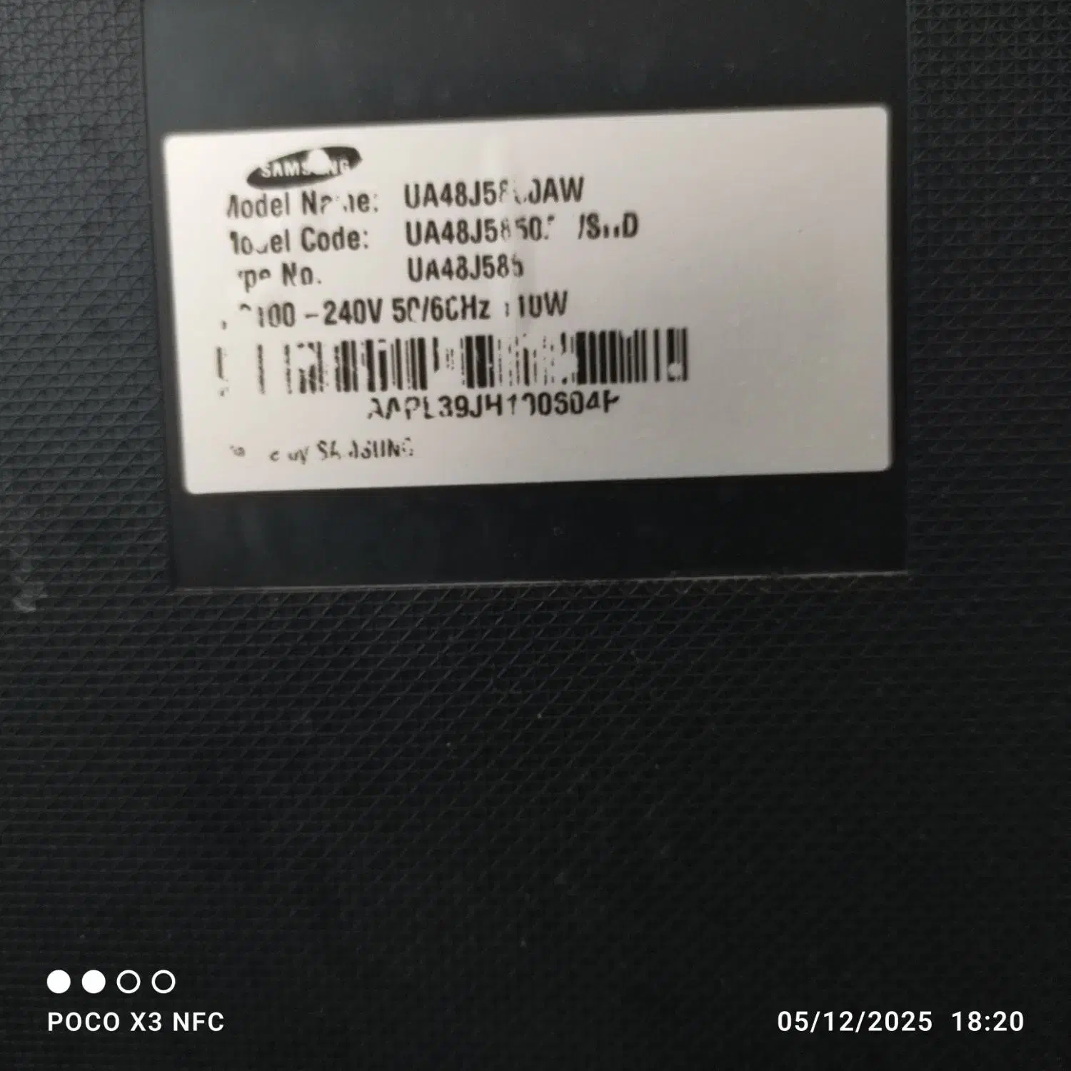 تلویزیون سامسونگ48 اینچ|تلویزیون و پروژکتور|پیر بکران, |دیوار