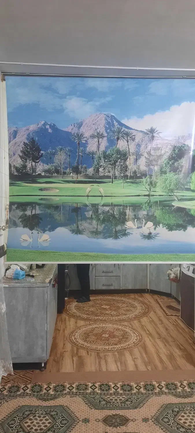 پرده اشپزخانه در حد نو قابل شست و شو|پرده، رانر، رومیزی|خمینی‌شهر, |دیوار