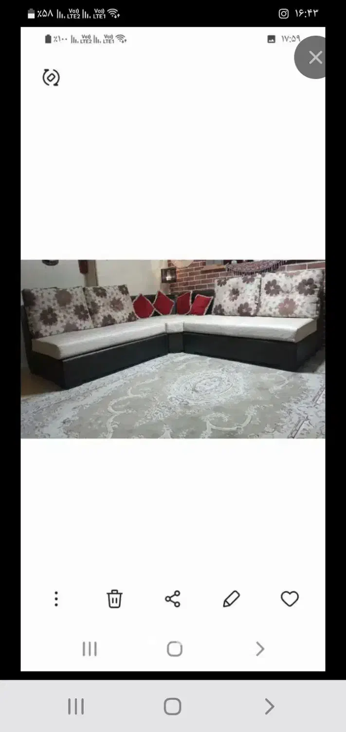 مبل راحتی L|مبلمان خانگی و میز عسلی|اندیشه, اندیشه فاز ۳|دیوار