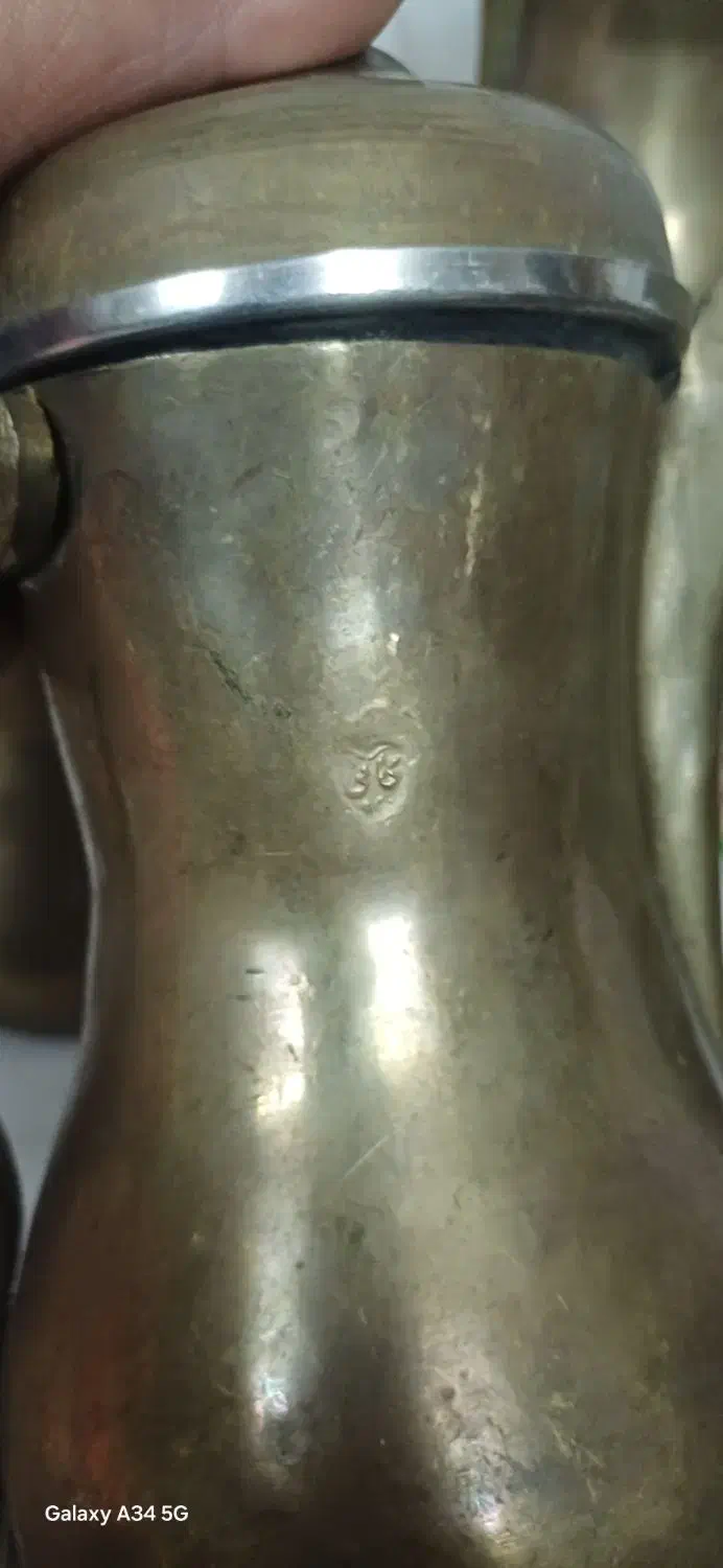 ۵ عدد دله کهنه برنجی یک تیکه مهردار|کلکسیون اشیاء عتیقه|اصفهان, ملک‌شهر|دیوار