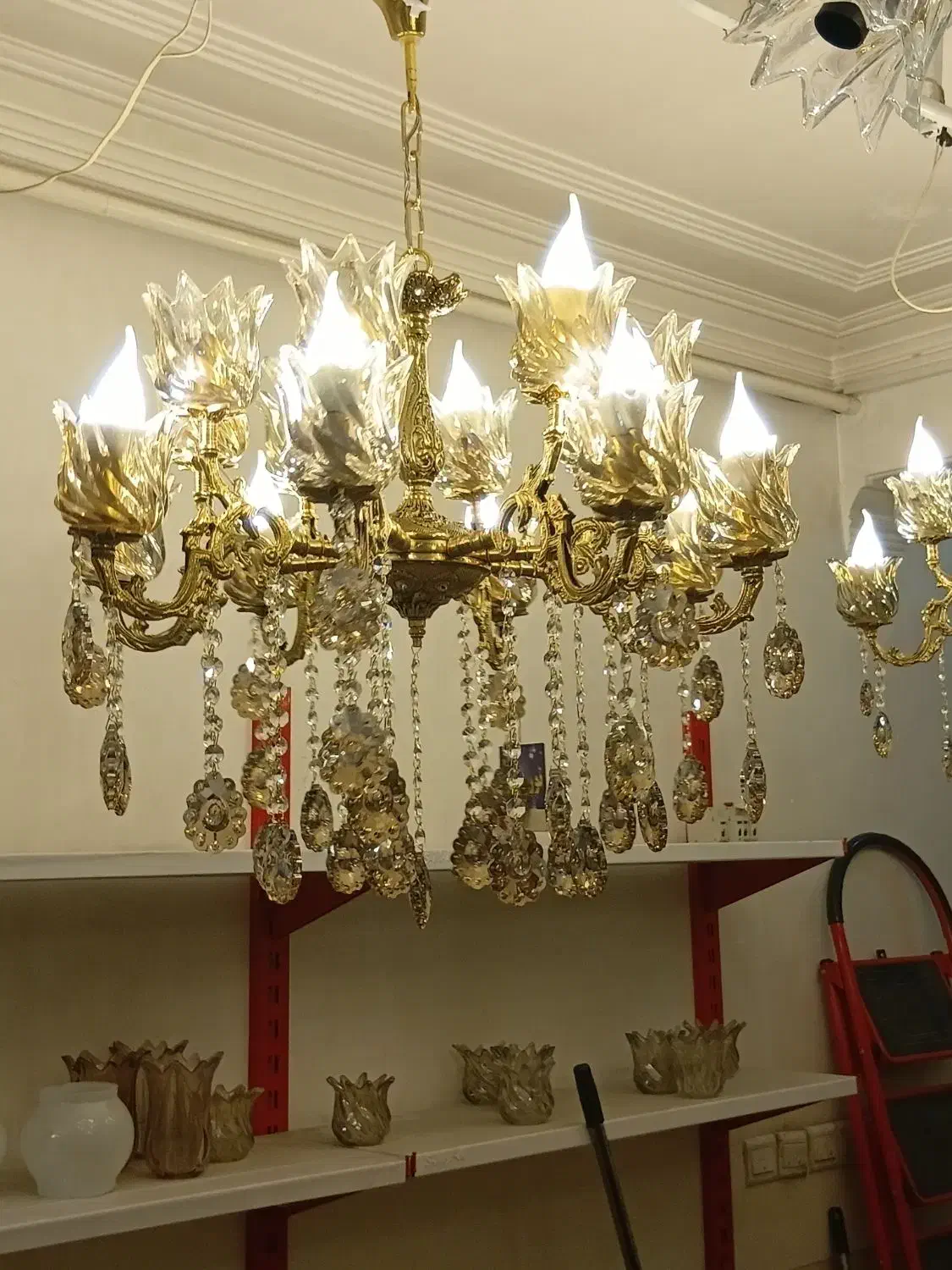 16 شعله برنز نقد و اقساط بدون واسطه و مطمئن|لوستر و چراغ آویز|اراک, |دیوار