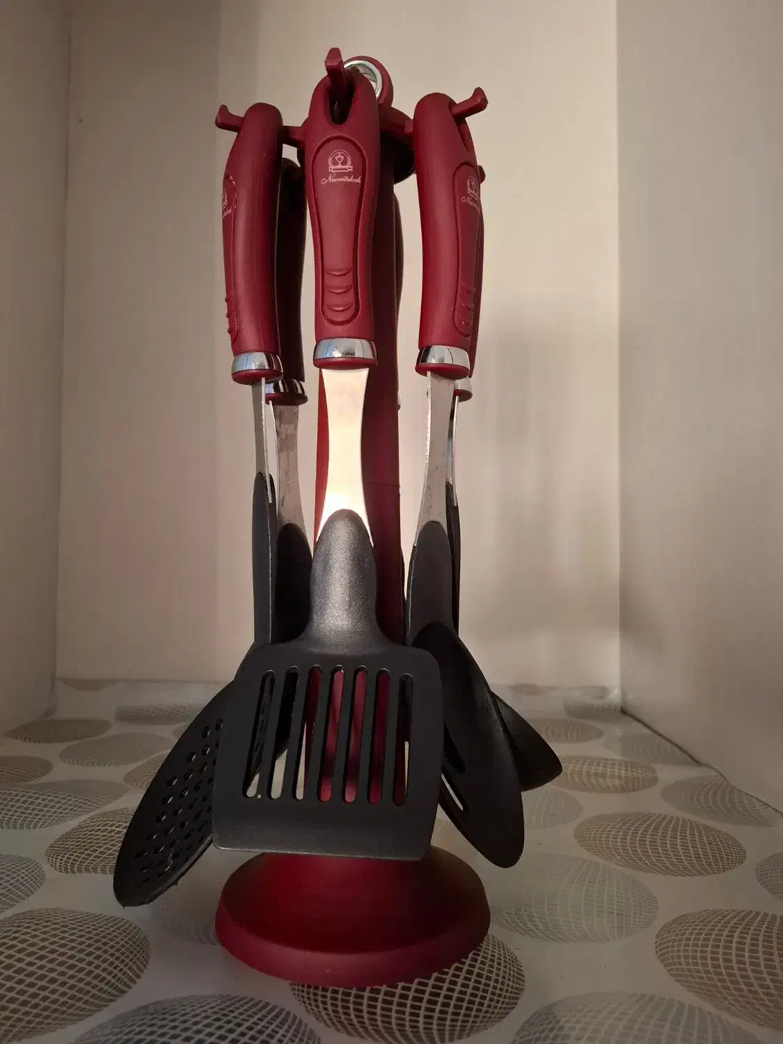 سرویس کفکیرملاقه 6تیکه اصلی جنس سیلکونی دسته استیل|ظروف پخت‌وپز|اسدآباد, |دیوار