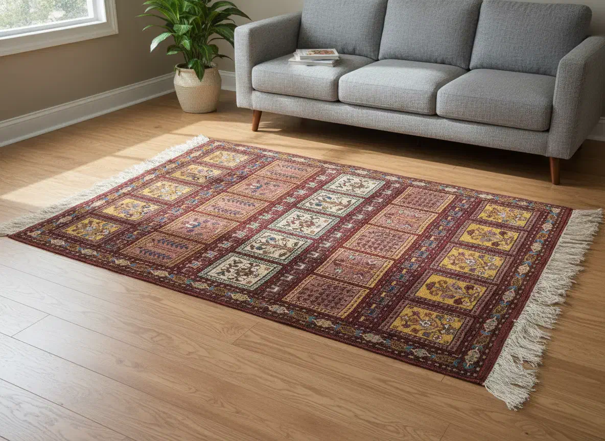 فرش دست بافت نخ ابریشم ترکمن|فرش|تهران, شهرک آپادانا|دیوار