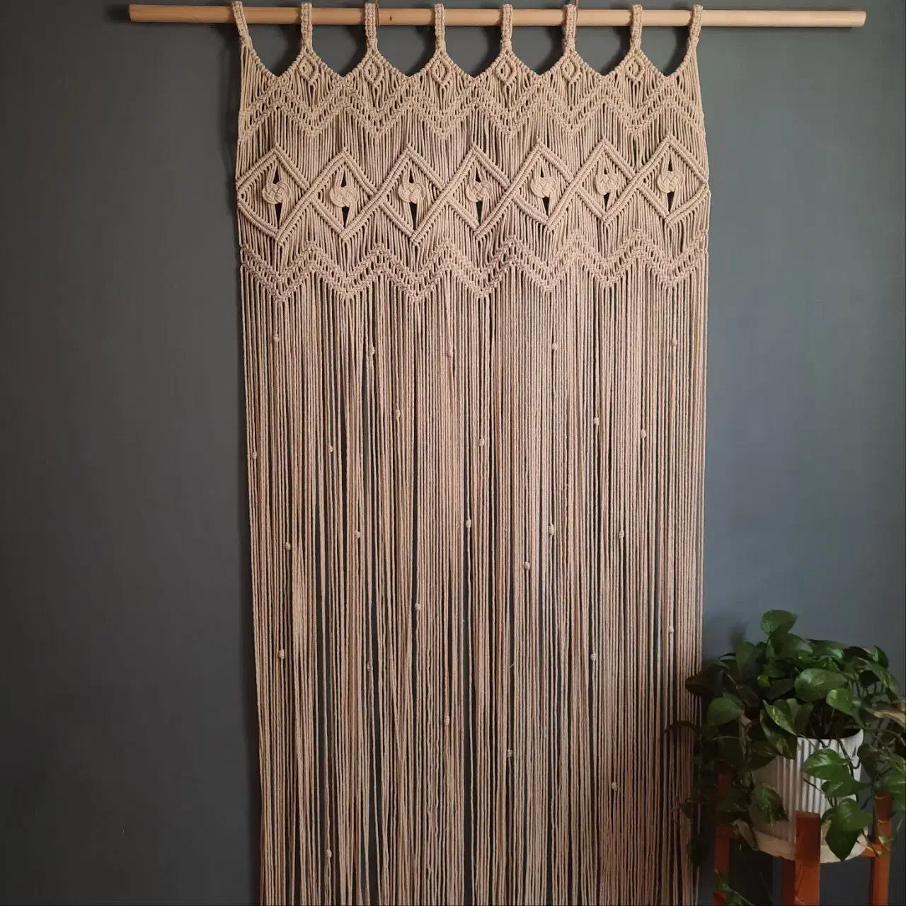 پرده مکرومه|پرده، رانر، رومیزی|فشم, |دیوار