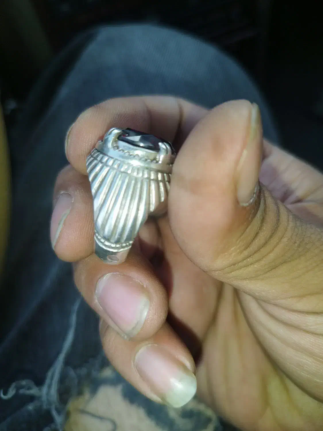 انگشتر دست ساز قدیمی یاقوت|جواهرات|قم, حاج زینل|دیوار