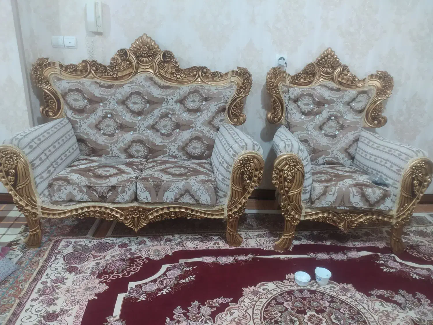 مبل سلطنتی 7نفره|مبلمان خانگی و میز عسلی|ازنا, |دیوار