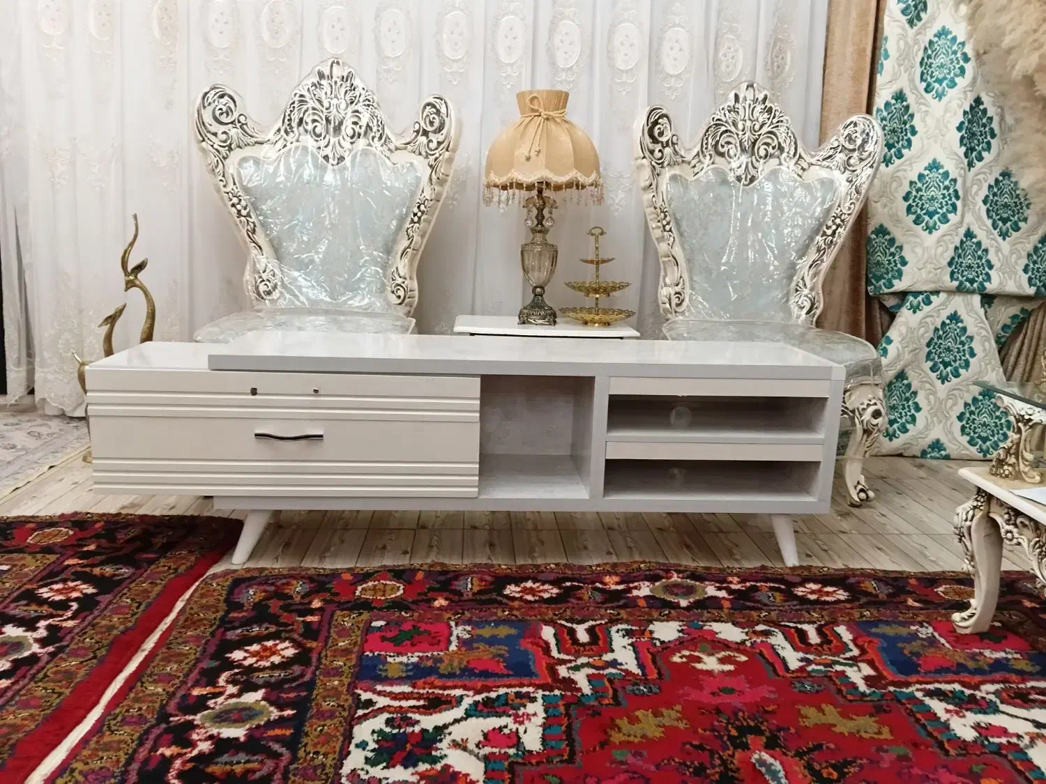 میز چوبی ۱،۵ متر دوحالته|میز تلویزیون|تبریز, |دیوار