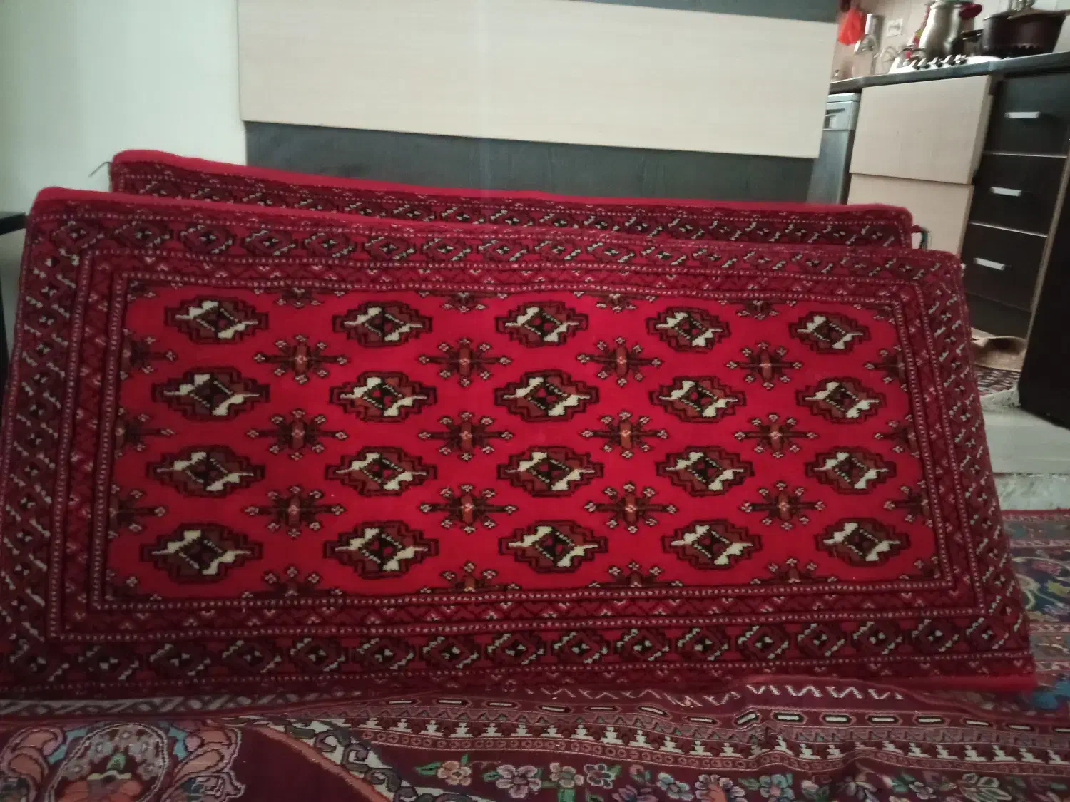 پشتی دست بافت اصل ترکمن|پشتی|ابهر, |دیوار