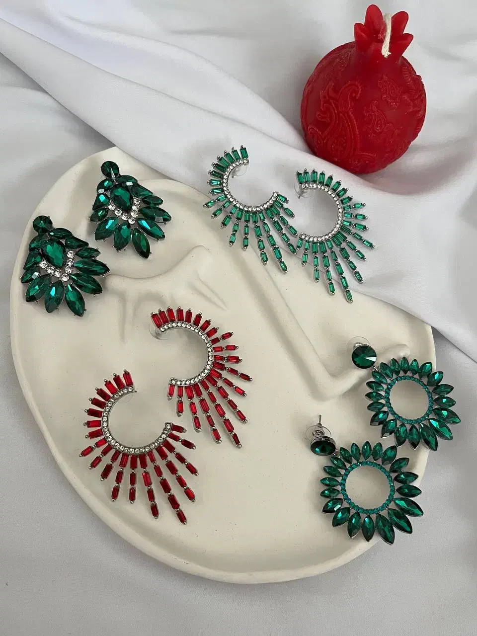 گوشواره های کریستالی کالکشن یلدایی|بدلیجات|تهران, تهرانپارس غربی|دیوار