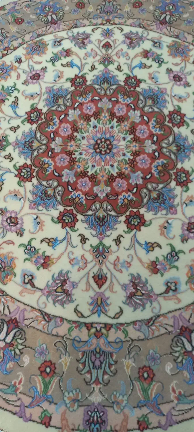 فرش دستبافت دایره  ۱/۵×۱/۵  خطیبی رج۴۰|فرش|تبریز, |دیوار