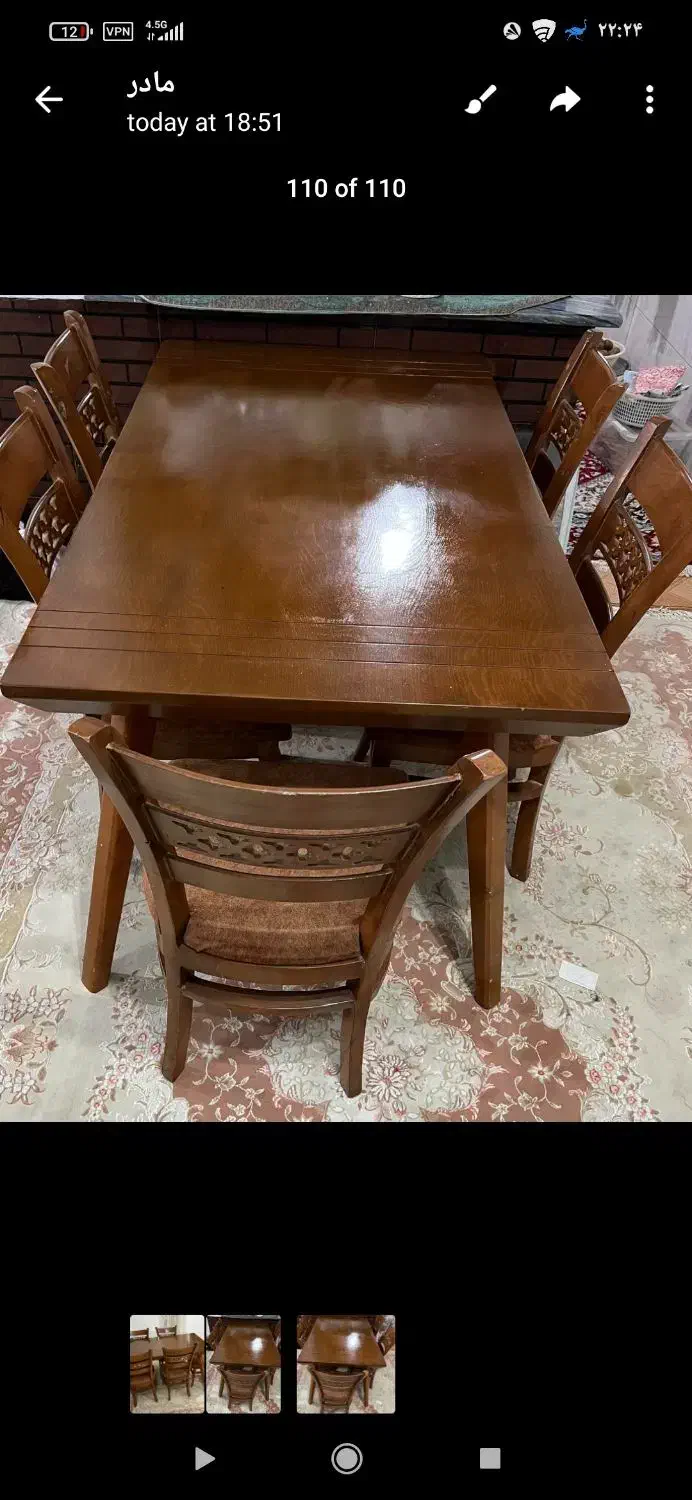 میز نهار خوری|میز و صندلی غذاخوری|پرهسر, |دیوار