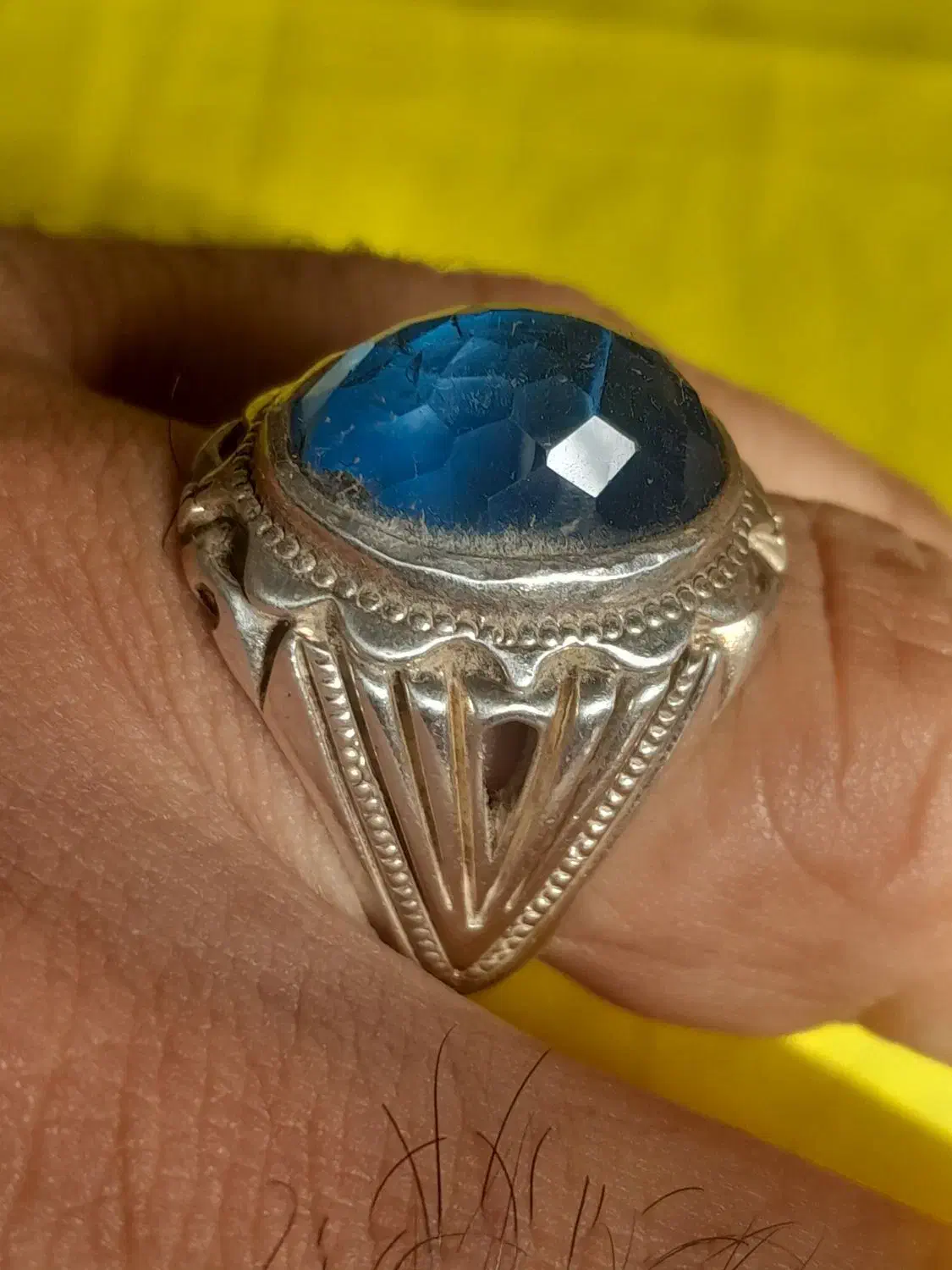 انگشتر نقره توپاز لندن اصل|جواهرات|اهواز, پادادشهر|دیوار