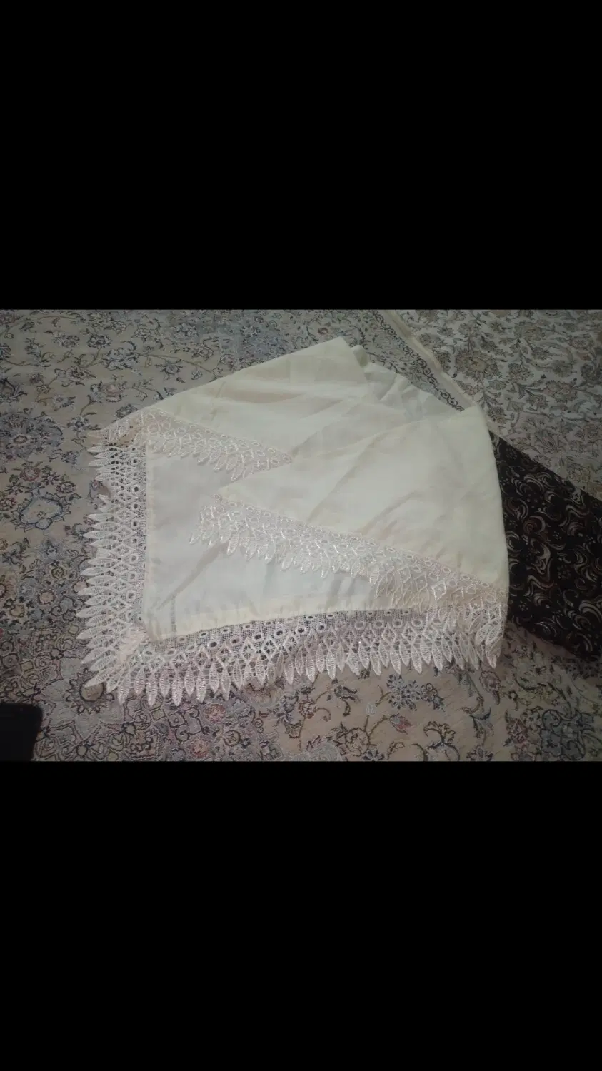 دو قواره پارچه چادرنماز طلاکوب مکه|لباس|کرمانشاه, |دیوار