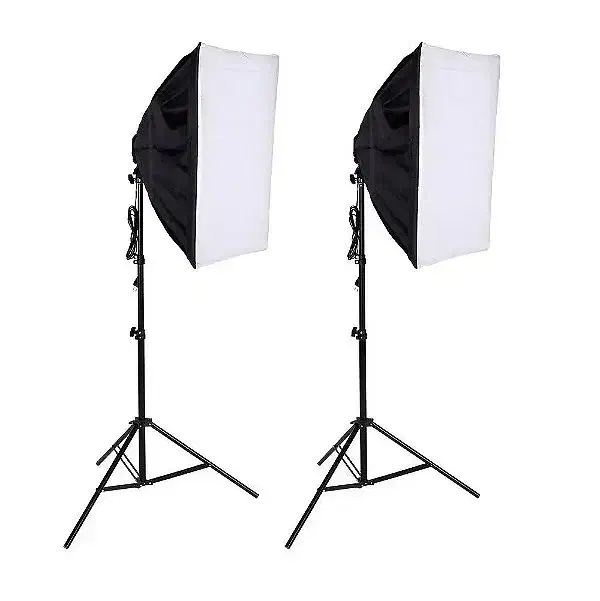 دو عدد سافت باکس حرفه‌ای ۴ لامپی با سه پایه|دوربین عکاسی و فیلم‌برداری|شهریار, شهریار|دیوار