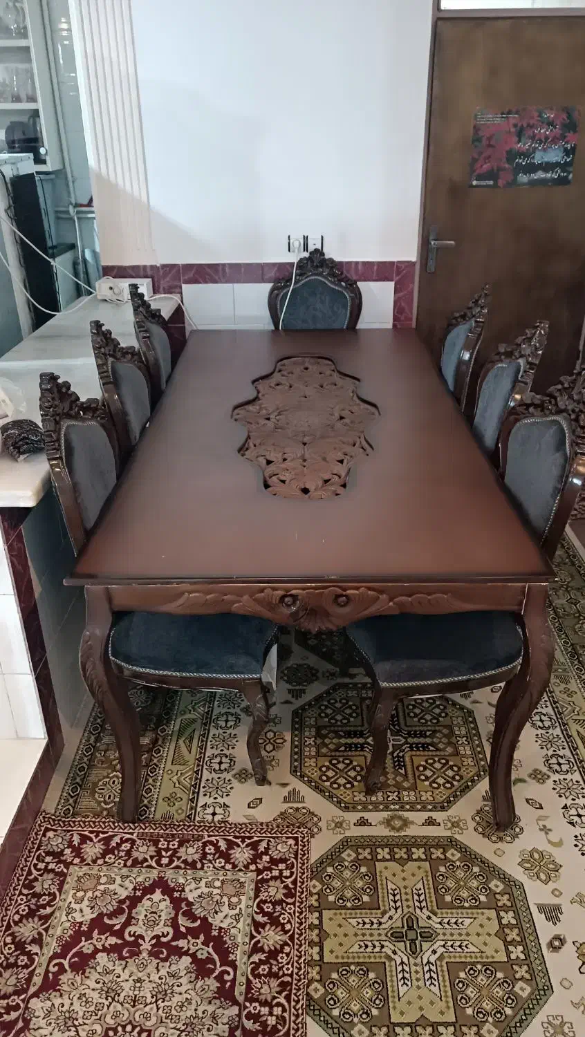 میز نهارخوری 8نفره|میز و صندلی غذاخوری|سیرجان, |دیوار