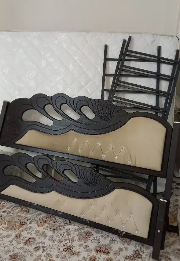 تخت دونفره با کشو و تشک|تخت و سرویس خواب|ری, شهرری|دیوار