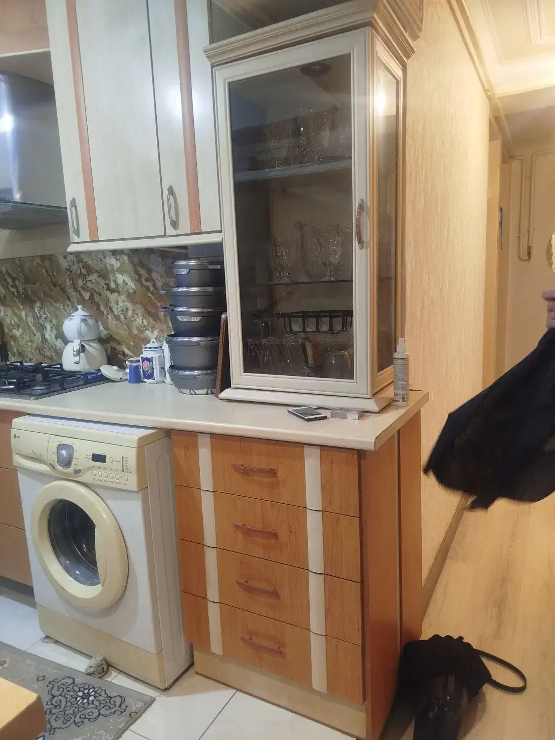 کابینت mdf هود سینک ظرفشویی|آبچکان و نظمدهنده ظروف|تبریز, |دیوار