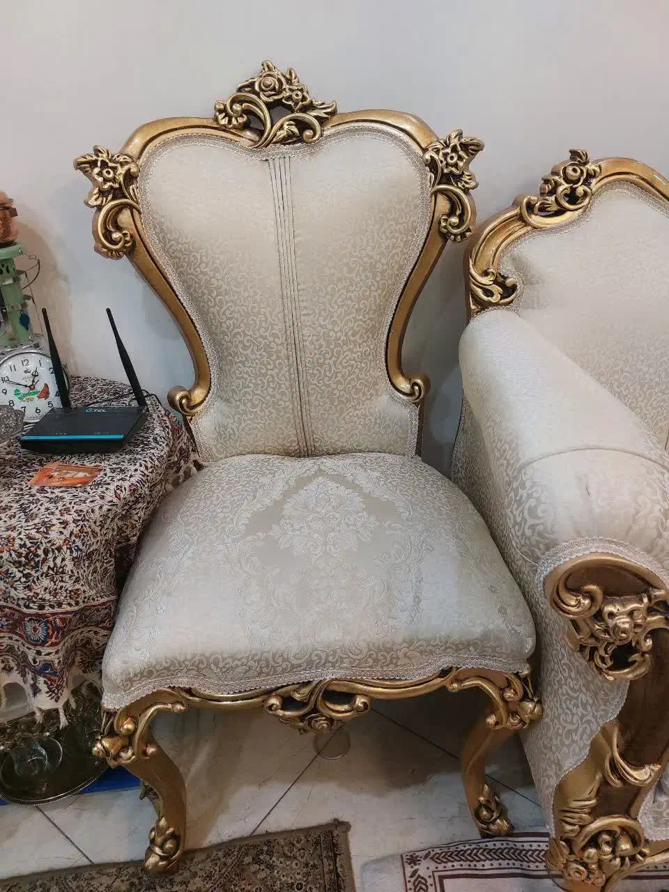 مبل استیل چوب گردو ۹نفره|مبلمان خانگی و میز عسلی|تهران, باشگاه نفت|دیوار