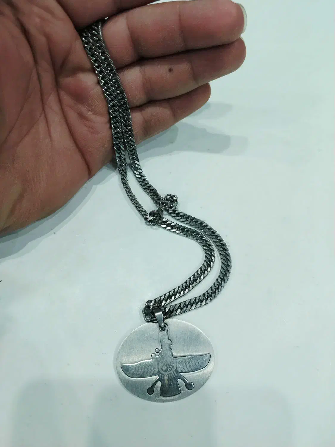 پلاک زنجیر تمام استیل فروهر|بدلیجات|ازنا, |دیوار