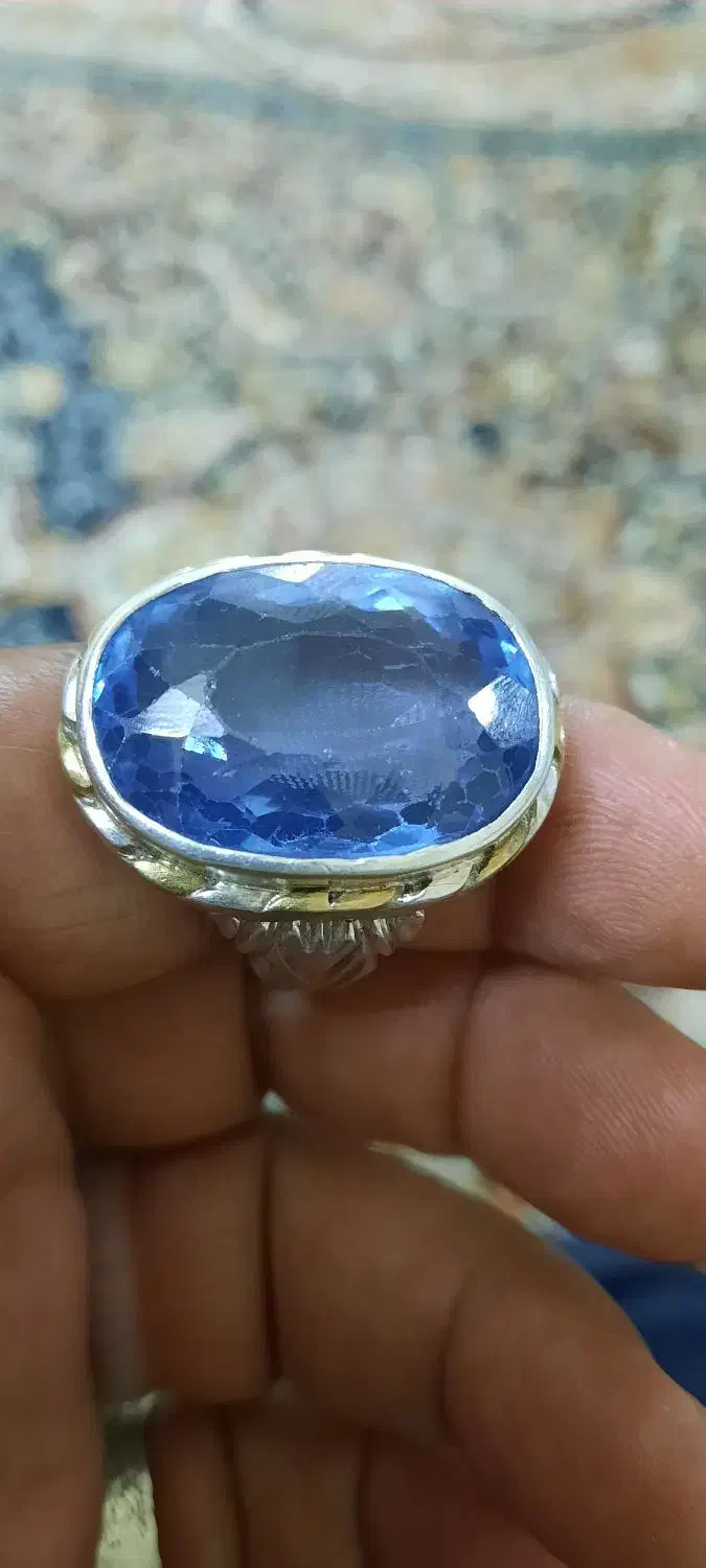 انگشتر توپاز اصلی عالی با رکاب دست ساز|جواهرات|زاهدان, |دیوار