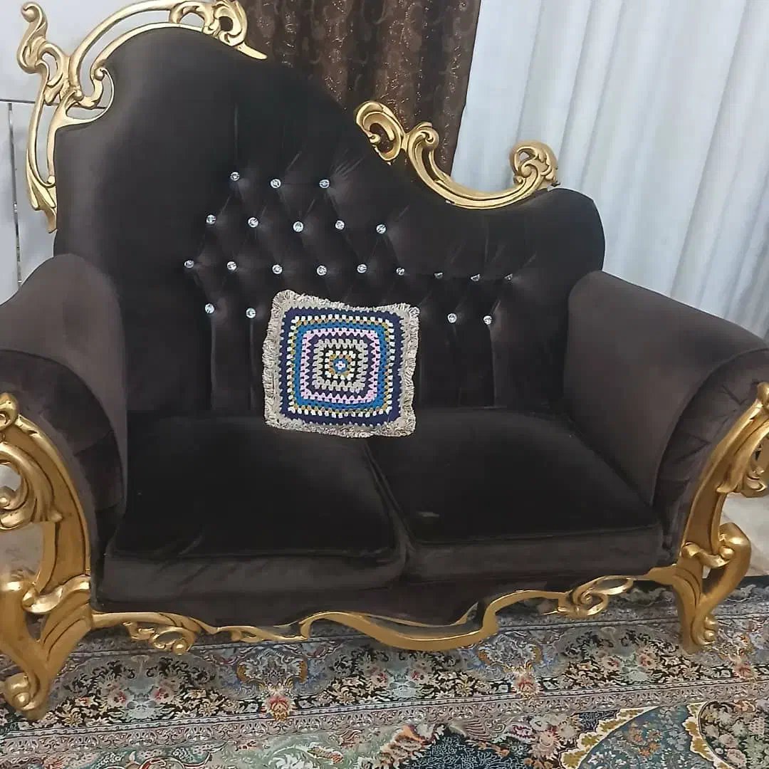 مبل سلطنتی 7 نفره با جلو مبلی|مبلمان خانگی و میز عسلی|سیرجان, |دیوار