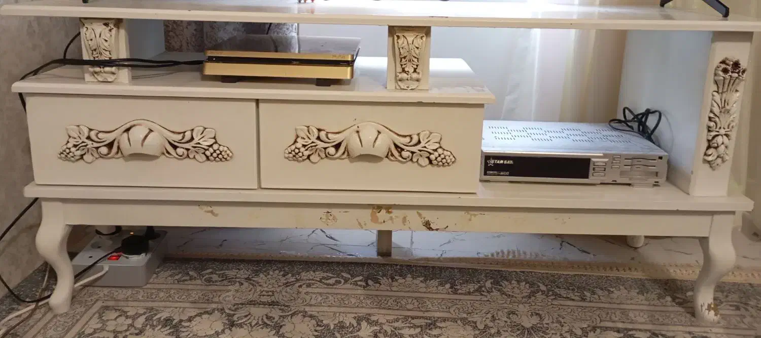 میز تلویزیون سفید|میز تلویزیون|آشخانه, |دیوار