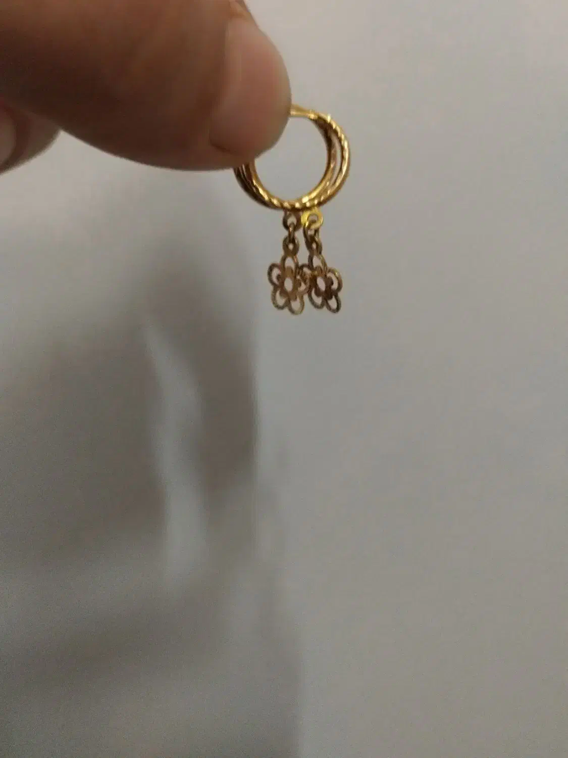 گوشواره طلا وزن 1.110بالای تابلو با 4درصد|جواهرات|بیرجند, |دیوار