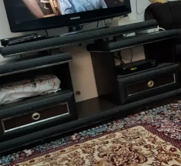 میزتلویزیون دو کشو جادار قهوه ای|میز تلویزیون|رشت, معلولین|دیوار