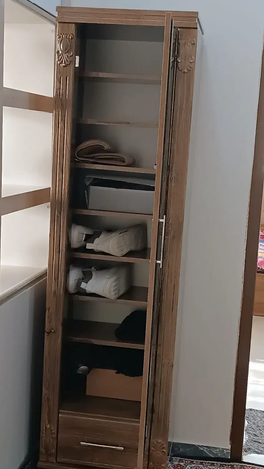 کمد، درآور آینه دار کاملا چوبی|جاکفشی، کمد، دراور|سهند, |دیوار