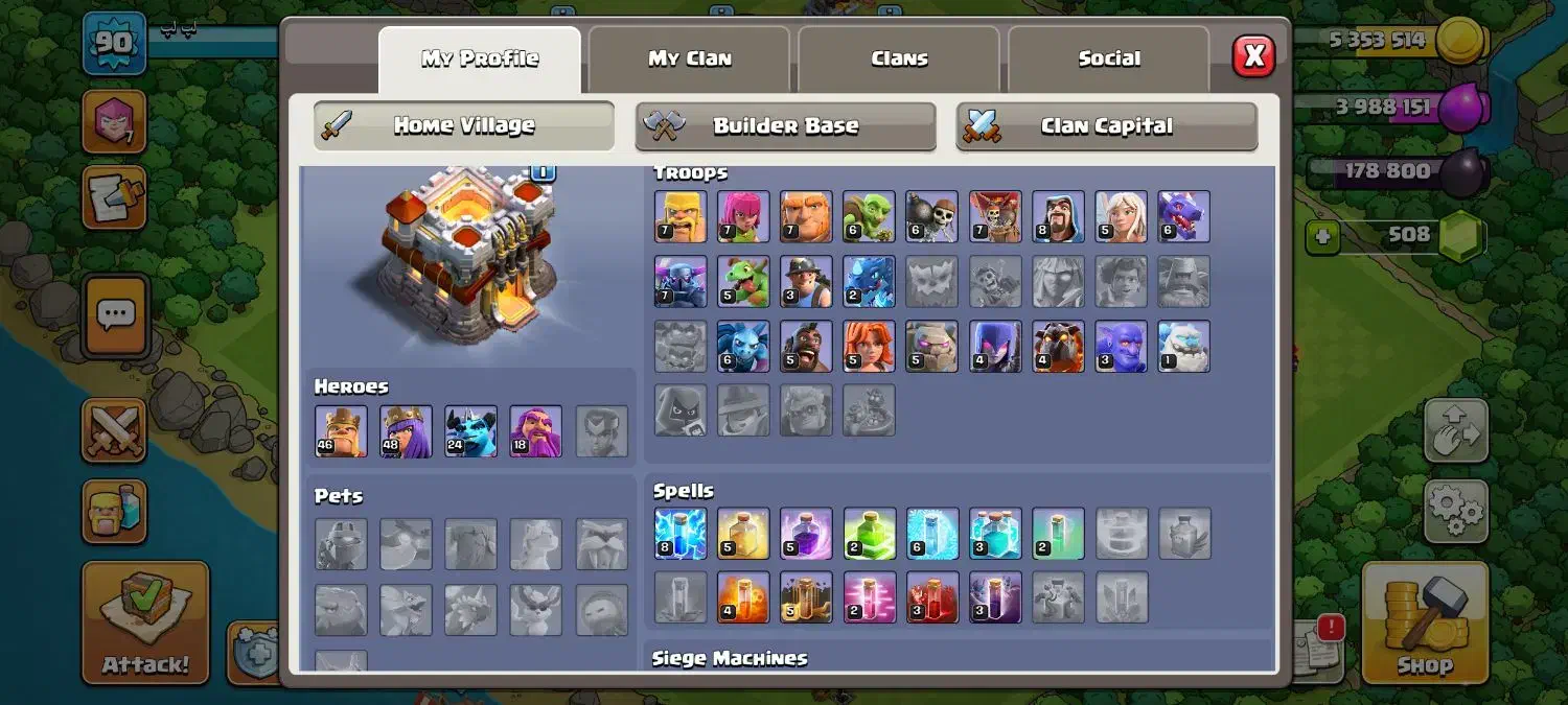 اکانت کلش توان هال ۱۱ مکس|کنسول، بازی ویدئویی و آنلاین|نجف‌آباد, فرخی|دیوار